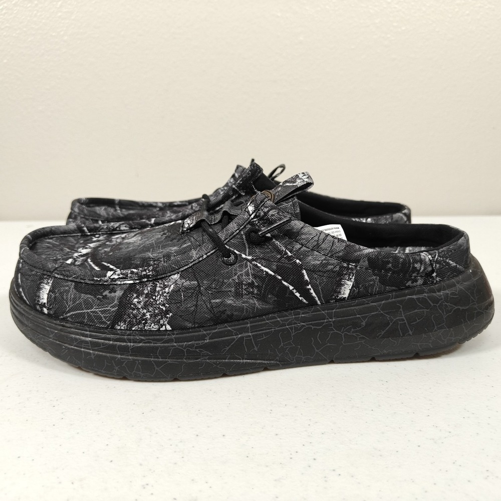 Hey Dude x Jelly Roll Wally Realtree Edge Camo Men's 10 Black Slip On Shoes NWT - Picture 5 of 9